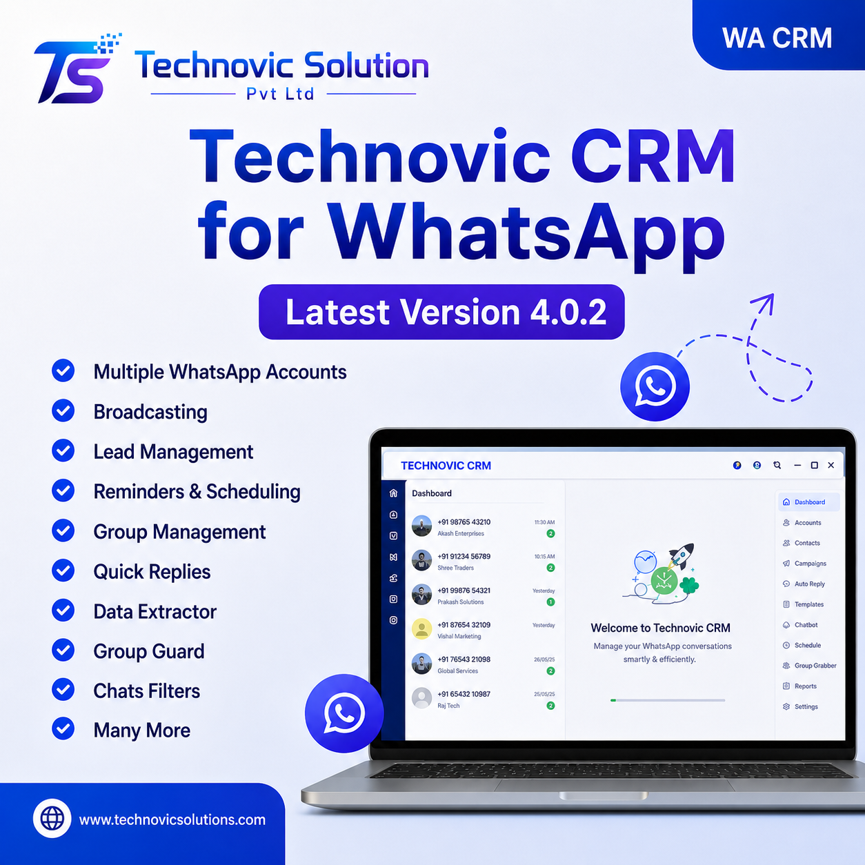 WhatsApp CRM (V 4.0.2)